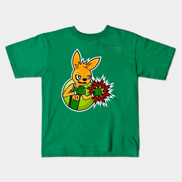 Boxing Kangaroo Kids T-Shirt by MOULE